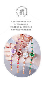 Luxury Jewelry <b>Bracelet</b> <b>for</b> <b>Women</b> Fashionable Purple Wristwatch <b>for</b> <b>Women</b> Waterproof - Product Image 4