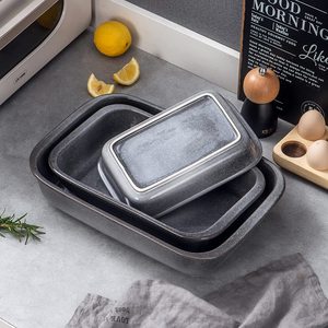 Dahua — ensemble de 3 casseroles à cils 9x13 '', vaisselle rectangulaire en céramique pour cuisson au four, dîner - Product Image 5