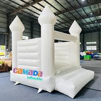 Château gonflable personnalisé 10x10 pieds blanc pour intérieur/extérieur avec souffleur d'air – Château sauteur pas cher sur mesure