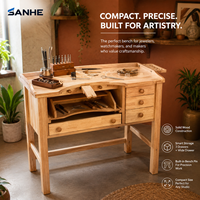SANHE Nouvelle table de travail en bois massif avec tiroirs de rangement pratiques pour bijoux, idéale pour les bricoleurs, la maison, l'école et la menuiserie, table de défonceuse