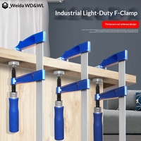 Pince à serrage rapide WEIDA 50-120 mm en acier léger pour le travail du bois avec poignée ronde en PP, qualité industrielle WH30800