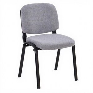 Chaise empilable durable en tissu noir avec structure métallique ergonomique moderne <span class=keywords><strong>pour</strong></span> bureau scolaire, chaise de réception <span class=keywords><strong>pour</strong></span> salle de formation, certifiée CE - Product Image 3