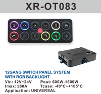 12 Gang LED Commutateur Panneau 12V Marine Bateau Camion SUV Voiture Universel Hors Route Silicone 12 gang panneau de commutation