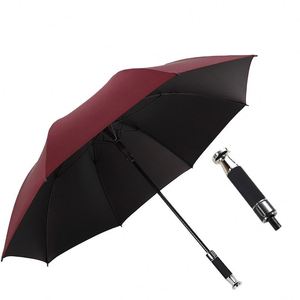 Parapluie de golf léger en fibre de verre de haute qualité, manche long, en pongé, incassable, coupe-vent, ouverture semi-automatique pour jours de pluie - Product Image 4