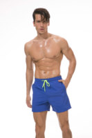 Shorts de bain en toile tissée écologiques pour hommes, taille mi-haute, couleur unie, décontractés, pour le surf, respirants, imperméables, pour la plage et les sports nautiques