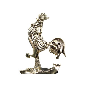 Ornement en laiton Coq Doré, Décoration du Zodiaque, Accessoire de Bureau, Pièce Unique, Design Traditionnel - Product Image 5