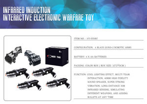 ชุดของเล่นปืนไฟฟ้าและแขนหุ่นยนต์ ปืนยิงอินฟราเรด ของเล่นปืนต่อสู้ - Product Image 4