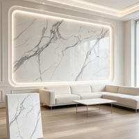 Installation facile, projets de bricolage pour la maison, plaques de marbre PVC légères, panneau mural en marbre UV, résistant à l'humidité, 1 an, hôtels, appartements