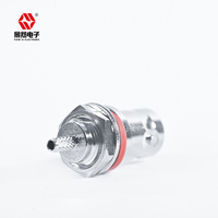 BNC femelle nickelé RF coaxial RG174 câble 3/8-32 filetage à travers la paroi sertissage divers avec matériau de contact en cuivre