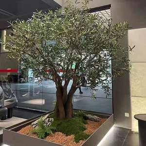 Olivo artificiale personalizzato di fascia alta, pavimento su larga scala montato Artificialgreen plantare decorazione del paesaggio per interni ed esterni - Product Image 2