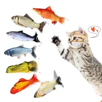Katzenspielzeug balık elektrikli hareketli balık kedi oyuncak gerçekçi peluş Simul Usb interaktif oyun kedi oyuncak