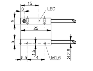 Nieuwe Nabijheidsschakelaar <span class=keywords><strong>Sensor</strong></span> DW-AV-622-C5 Npn Nc Detectieafstand 1.5Mm - Product Image 2