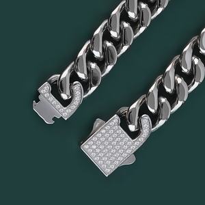 Nueva Pulsera de Cadena de Acero Inoxidable Clásica para Hombre y Mujer, Estilo Cubano, con Cierre Iced, Regalo de Joyería de Moda - Product Image 3