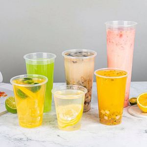 Gobelets en plastique PP jetables de 1000 ml (32 oz) pour jus et boissons froides, avec logo et design personnalisés, pour Bubble Tea Boba, écologiques - Product Image 3