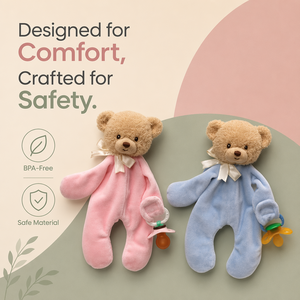 Clip Portaciuccio <span class=keywords><strong>Personalizzato</strong></span> per Neonati, Morbido Orsacchiotto di Peluche con Certificazione EN71 per Neonati - Product Image 3