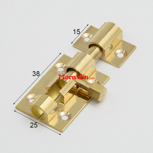 Khóa cửa trượt bằng đồng thau, khóa cửa trượt có khóa móc, khóa cửa chắc chắn, khóa cửa dạng tháp - Product Image 5
