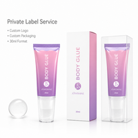 Colle adhésive corporelle en roll-on 30ml 50ml, emballage personnalisé, support marque privée