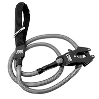 Laisse pour chien en corde d'escalade robuste et durable avec poignée rembourrée douce, logo personnalisé, mousqueton et anneau en O