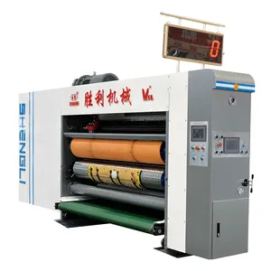 4 colors corrugated carton / pizza box flexo printing machine with slotter