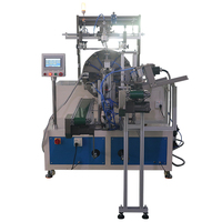 Imprimante automatique d'écran de cylindre de UV-LED de plateau tournant couleur simple pour le contrôle de PLC de tasses de thé de lait de gobelets en papier