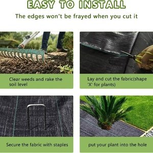 SDM PP/PE tissé Agriculture jardin tissu paillis tapis de mauvaises herbes pour jardin légumes couvre-sol tapis de contrôle des mauvaises herbes - Product Image 2