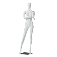 Mannequin femme en fibre de verre, modèle tête de balle, blanc mat, corps entier, prix abordable