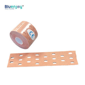 BLUENJOY bande de kinésiologie athlétique coton élastique imperméable à l'eau motif perforé personnalisé rouleau de kinésiologie prédécoupé adhésif amical - Product Image 6