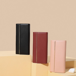 <span class=keywords><strong>Portefeuille</strong></span> pour femmes, design tendance, pochette en <span class=keywords><strong>cuir</strong></span> véritable, cadre métallique, <span class=keywords><strong>portefeuille</strong></span> à trois volets pour femmes - Product Image 2