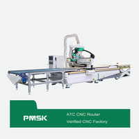 Machine de découpe CNC 1325 ATC pour le travail du bois, idéale pour les portes d'armoires en bois - Vente chaude