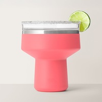 Gobelet Margarita 16oz Prêt à Expédier - Verre à Cocktail Isotherme avec Couvercle Anti-éclaboussures pour Daiquiri, Gobelet à Cocktail