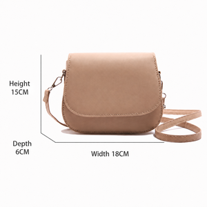 Fashion PU Leather Saddle Bag Casual Flap Crossbody Shoulder <b>Handbag</b> for Women - Product Image 6