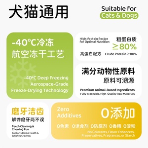 YEE Usine En Gros Lyophilisé chat Collations Alimentaire Naturel Haute Protéine Poulet Saumon chat Herbe Traiter Dents Propres <span class=keywords><strong>Chien</strong></span> Friandises - Product Image 3