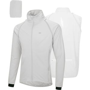 Veste de cyclisme pliable pour homme, imperméable, légère, convertible avec manches amovibles, vêtements de randonnée en plein air - Product Image 1