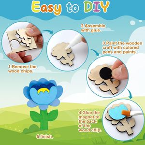 <span class=keywords><strong>Kit</strong></span> de <span class=keywords><strong>peinture</strong></span> en bois pour aimants décoratifs pour réfrigérateur-Fournitures créatives d'art peintes à la main pour projets de décoration intérieure - Product Image 3