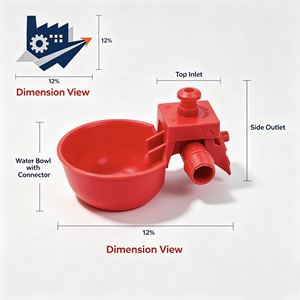 Abreuvoir automatique en plastique pour volailles, poulets, poussins et cailles, pour fermes et troupeaux - Product Image 3