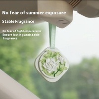Pendentif voiture parfum rétroviseur suspendu parfum solide aromathérapie fleur pierre décoration intérieure accessoires ornement