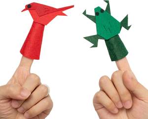 Marionetas <span class=keywords><strong>de</strong></span> <span class=keywords><strong>dedo</strong></span> <span class=keywords><strong>de</strong></span> fieltro educativas Unisex, 9 Uds., oso marrón, Pájaro Rojo, <span class=keywords><strong>pato</strong></span> amarillo, Rana Verde, perro blanco, Gato púrpura, caballo azul, negro - Product Image 5