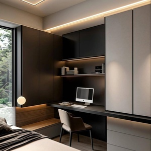 Modern Style <b>Sliding</b> <b>Swing</b> Custom-made Durable Wardrobe Light Feature Bedroom Furniture Hotels-Factory Price - Product Image 6