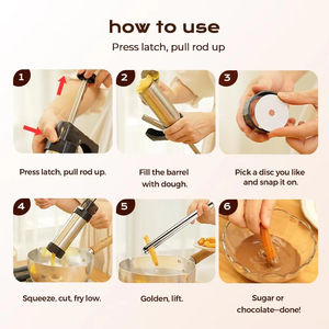 Stainless Steel Eco-Friendly 8+13 Pieces Cookies Press Biscuit Gun Kit Decorating Nozzle Melted <b>Bean</b> Kitchen <b>Baking</b> Cream Gun - Product Image 6