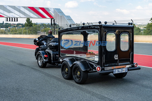 Nouveau design, prix usine <span class=keywords><strong>en</strong></span> promotion : Chariot funéraire électrique noir pour cercueil, <span class=keywords><strong>transport</strong></span> spécial - Product Image 5