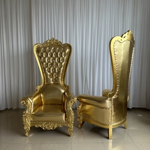 เก้าอี้บัลลังก์หนังสุดหรูหราสไตล์ราชินี - Product Image 5