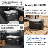 Réfrigérateur-congélateur portable pour véhicule, voiture, bateau, camion, camping en plein air, pêche, boîte isotherme, 12V, 24V, 240V, batterie, 20L, 25L, 30L