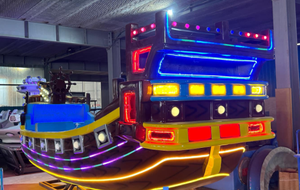 Le parc d'attractions intérieur/extérieur Crazy Flying Car & Boat Rides Fun Metal Games avec Spaceship & Pirate Ship on Track - Product Image 3