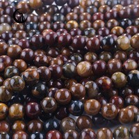 Perles de Pietersite Dorée Zhe Ying 6mm 8mm 10mm, Pierres Naturelles, Pierres Précieuses en Vrac pour la Fabrication de Bijoux et Artisanat DIY