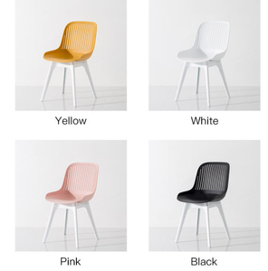 Chaise de salle à manger moderne en plastique léger et écologique avec dossier perforé pour la maison, l'école et les restaurants - Product Image 4