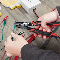 Kit d'outils à main multifonctionnels de qualité industrielle Ensemble de pinces en acier comprenant des pinces coupantes diagonales à nez pointu pour