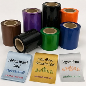 Cinta de Transferencia Térmica de Cera/Resina Compatible con Impresoras Zebra para <span class=keywords><strong>Etiquetas</strong></span> de Cuidado de Ropa - Product Image 2
