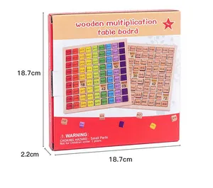 kids Educational Toys 1-9 Times Tables Board Game Calculate training Wooden Math toy with Tray