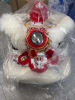 Costume de danse du lion chinois à LED, ensemble de tête de lion dorée et blanche lumineuse pour le Nouvel An, festival, spectacle sur scène, décoration