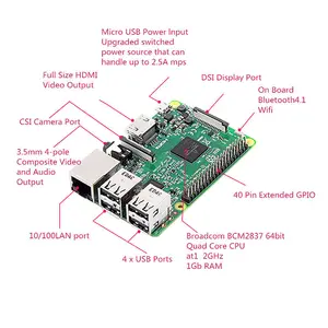 Raspberry Pi 4 4B 1G 2G 4G 8G RAM Entwicklungsbrett Starter-Kit für Raspberry Pi 4 Modell B 3B+ 3B